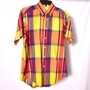 Saddlebred Men's Short Sleeve Button Down Shirt Made in the USA Size Medium